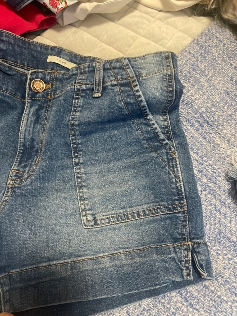 Maurices Blue Denim Patch-Pocket Shorts - Picture 6 of 6